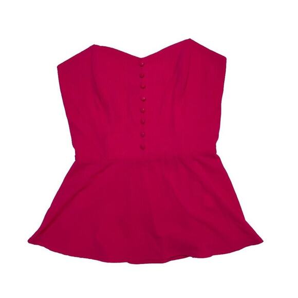 Monteau Los Angeles Pink Strapless Structure Bodice Flowy Hem Women's M Summer - Picture 3 of 16